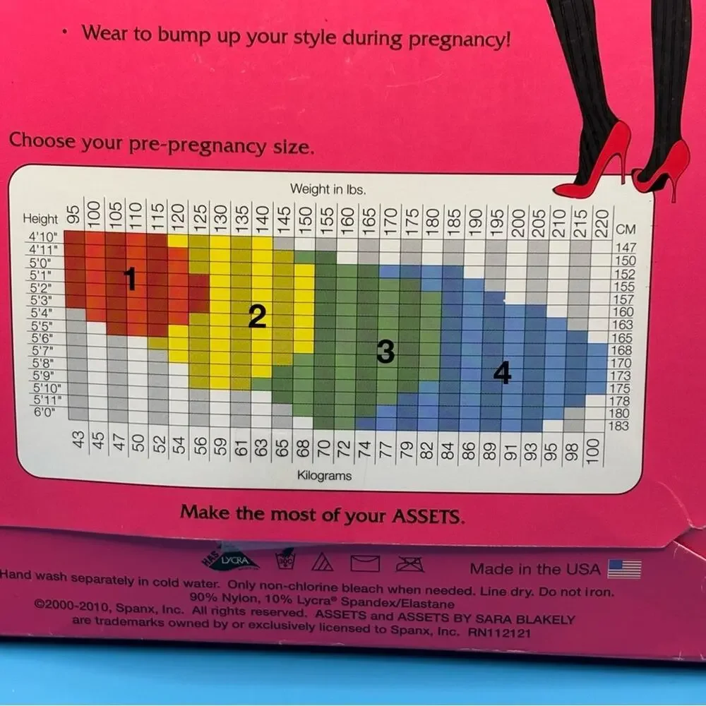 NWT Marvelous Mama‎ Maternity Black Tights by Assets Size 3 (150-180 lbs)